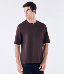 Camiseta Zíper Homemeeting Marrom