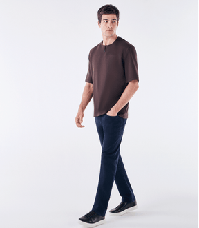 Camiseta Zíper Homemeeting Marrom