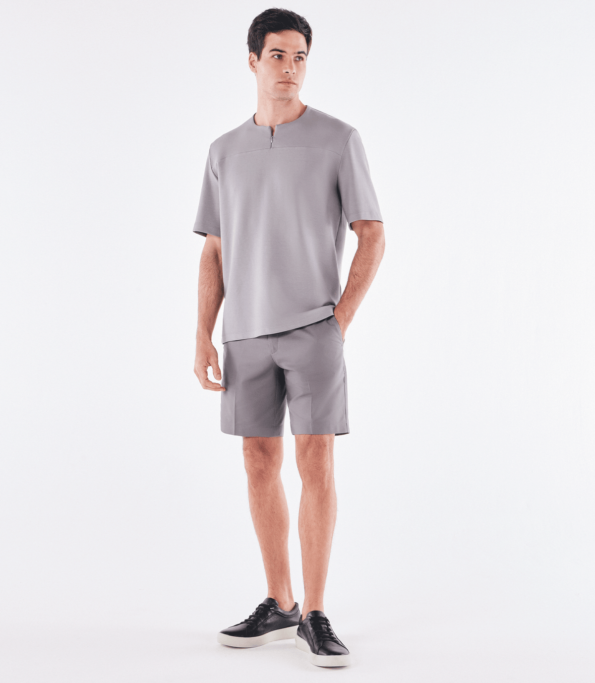 Camiseta Zíper Homemeeting Cinza
