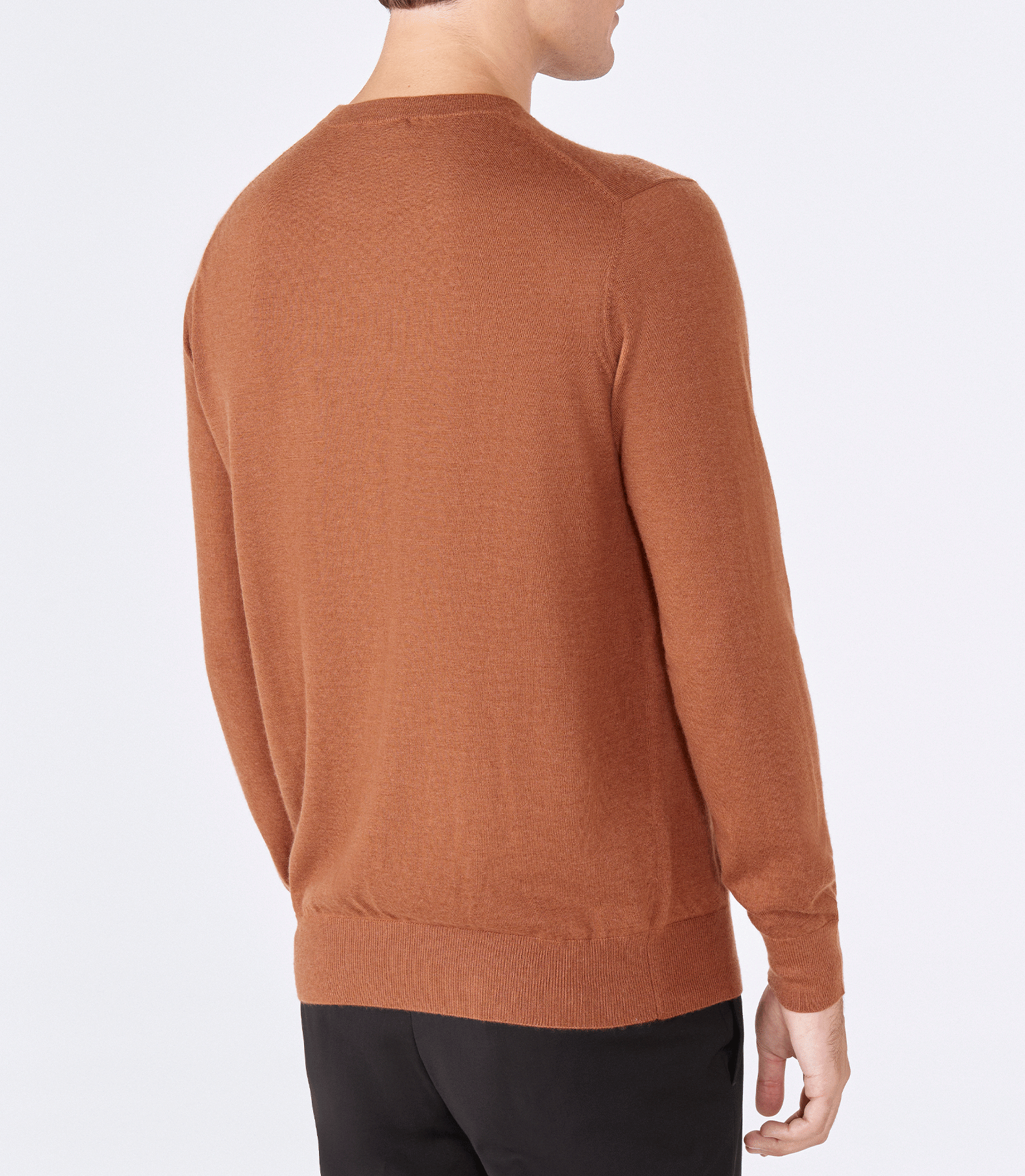 Tricô Cashmere Gola Careca Marrom