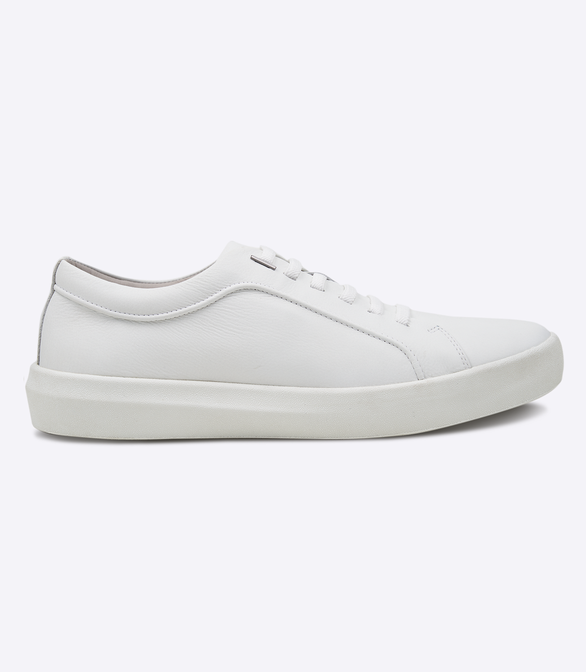 Tênis Flat Cadarço Elástico Couro Floater Branco