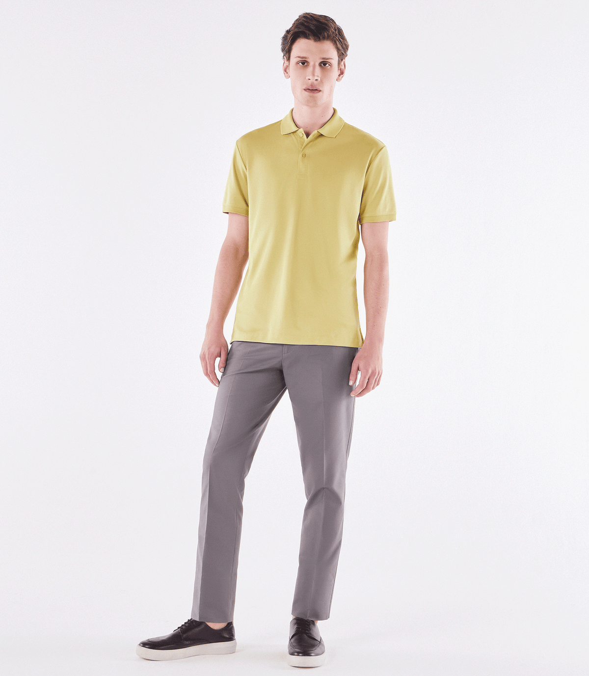 Polo Pima Clássica Amarelo