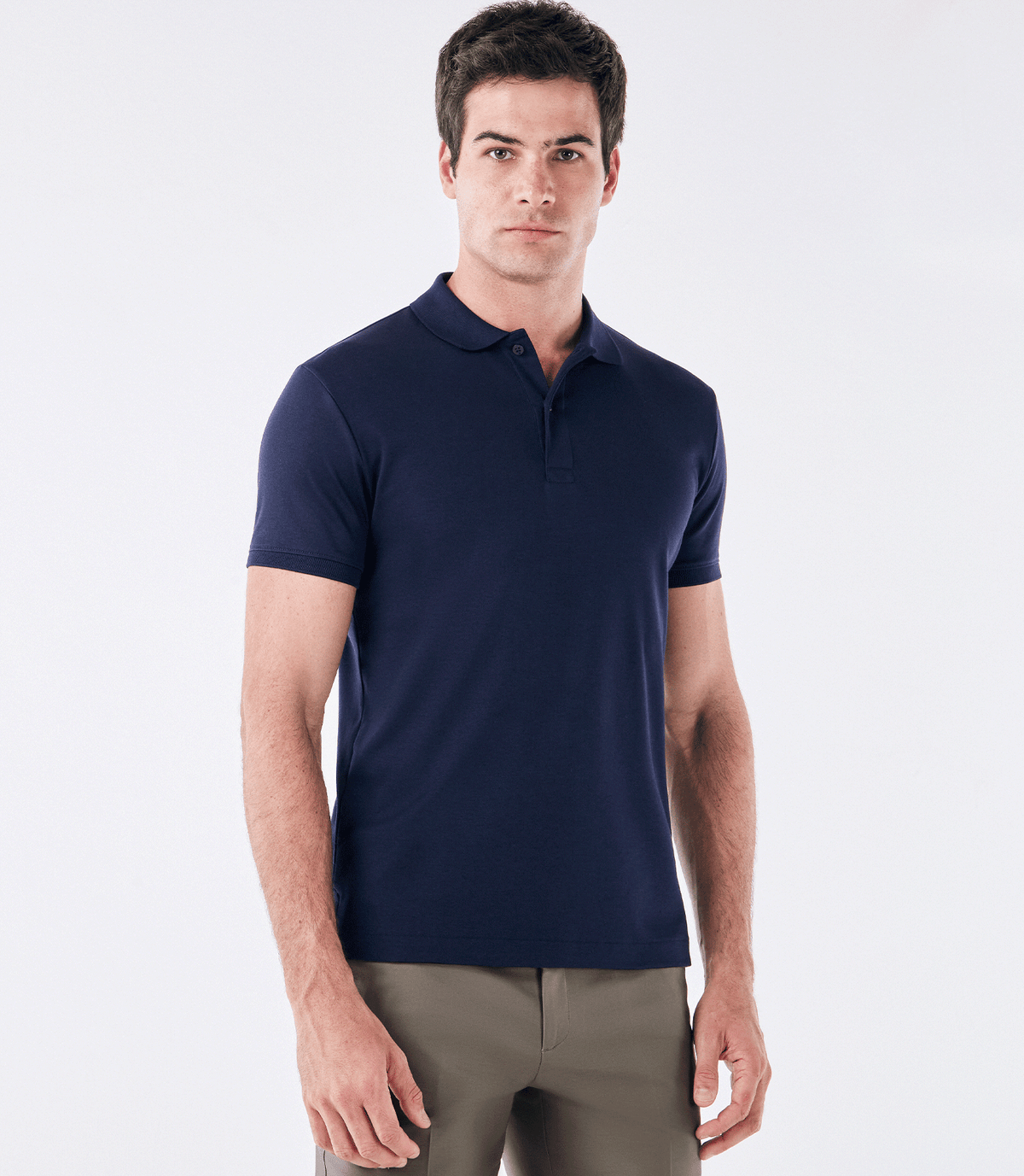 Polo Pima Clássica Azul