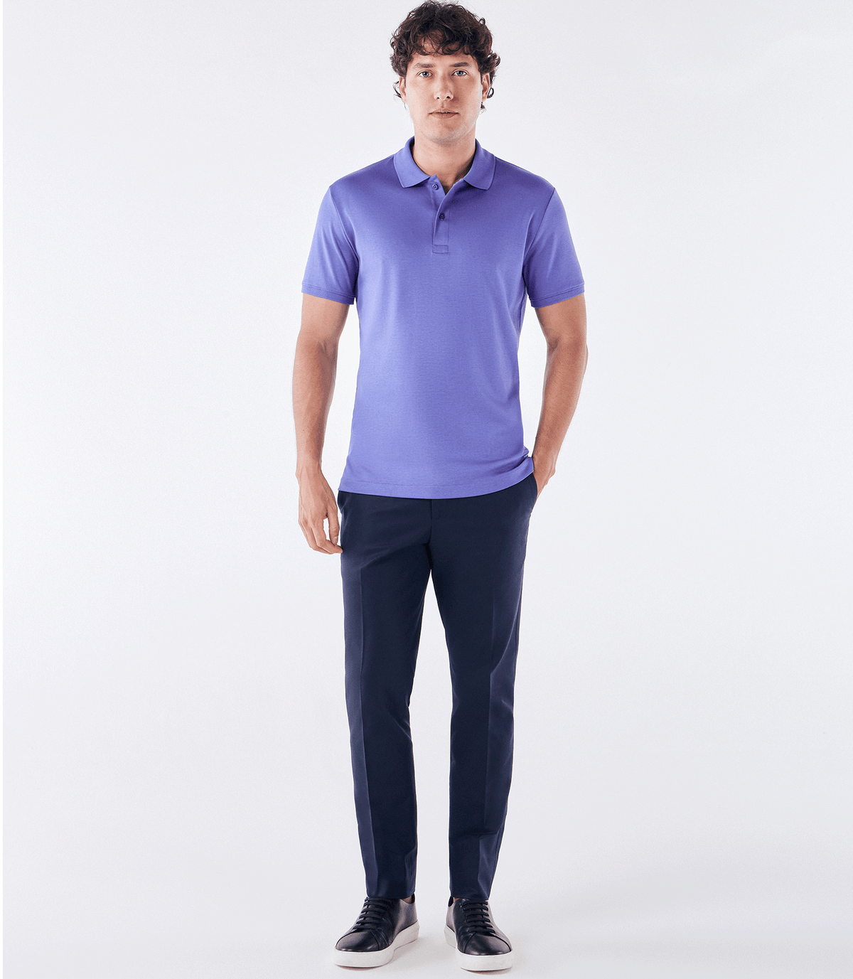 Polo Pima Clássica Roxo