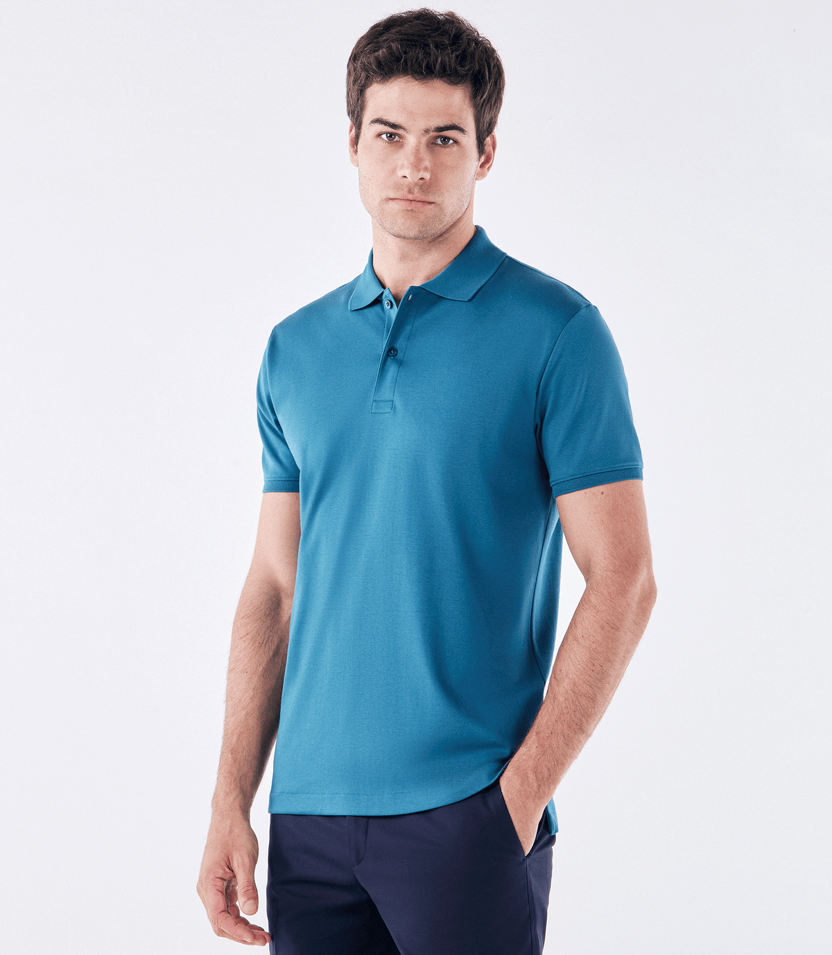 Polo Pima Clássica Azul