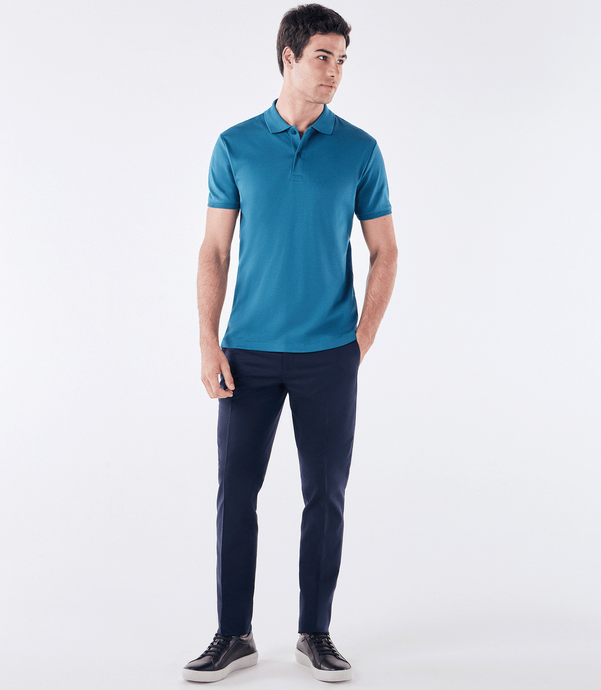 Polo Pima Clássica Azul