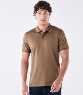 Polo Pima Clássica Kaki