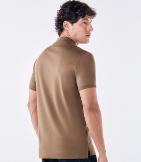 Polo Pima Clássica Kaki