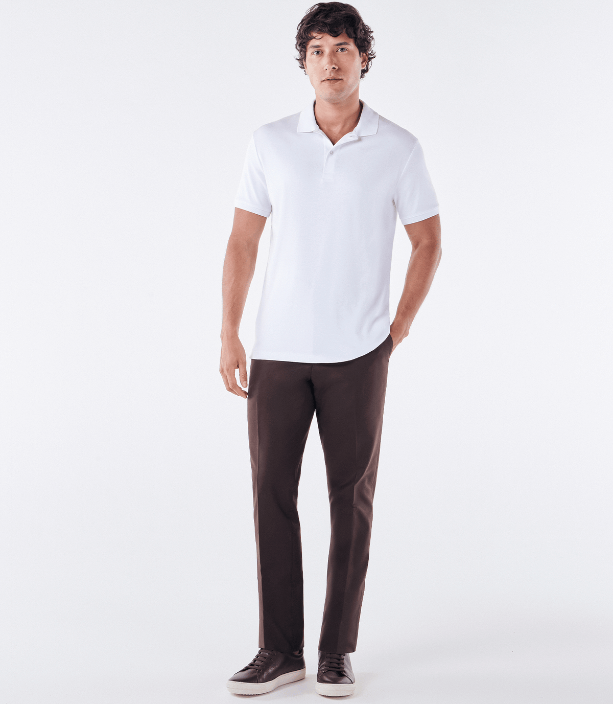 Polo Pima Clássica Branco