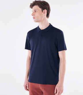 Polo Interloque Fio 140 Azul