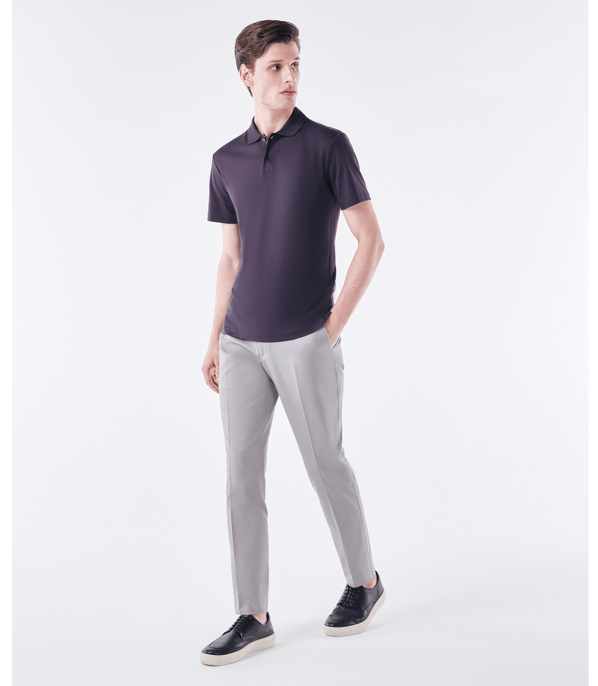 Polo Interloque Fio 140 Vinho