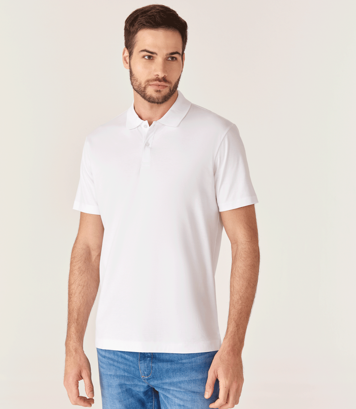 Polo Interloque Fio 140 Branco