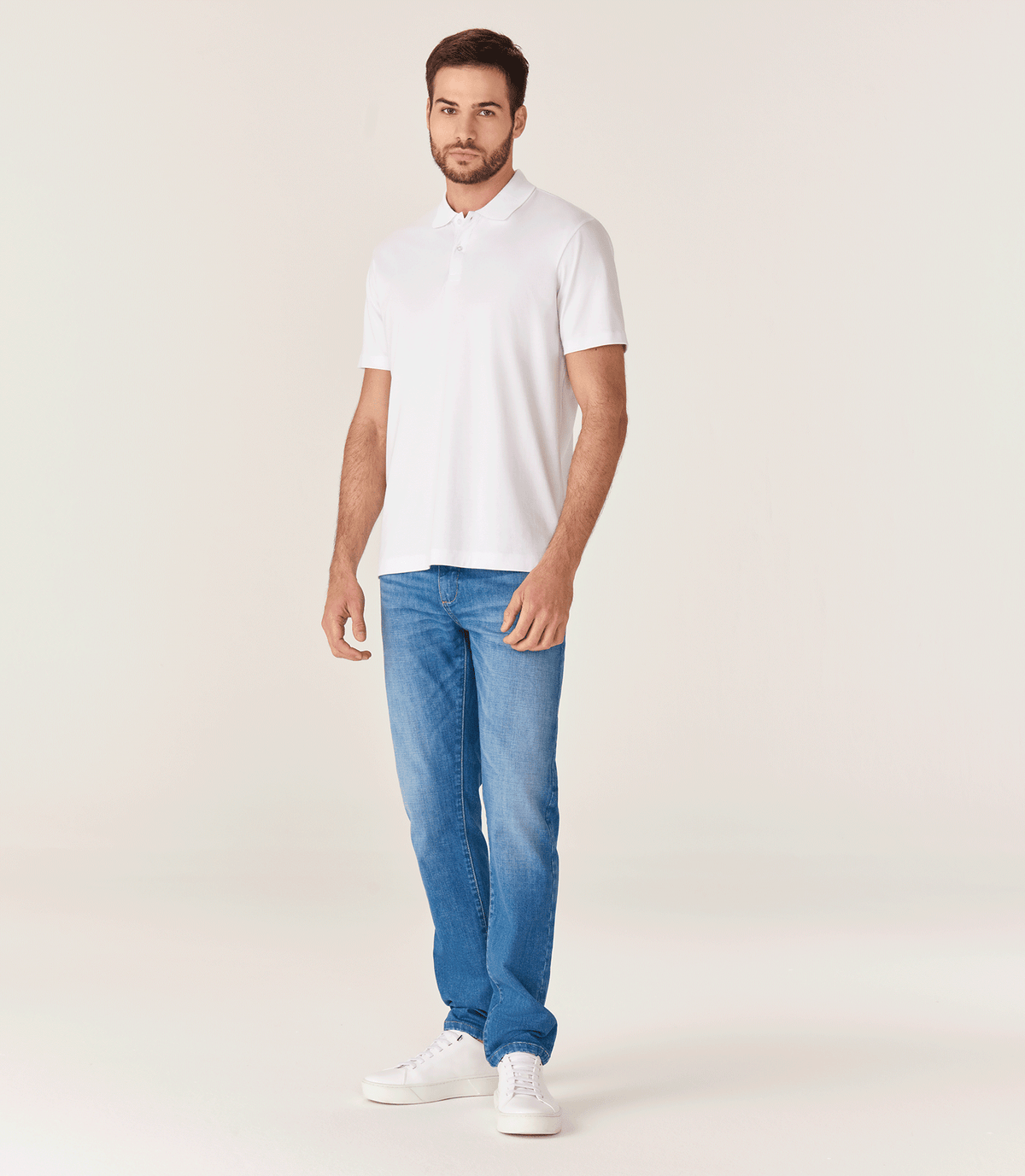 Polo Interloque Fio 140 Branco