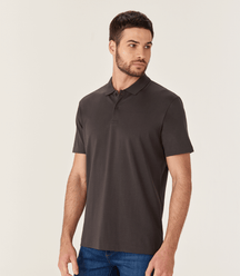 Polo Interloque Fio 140 Cinza