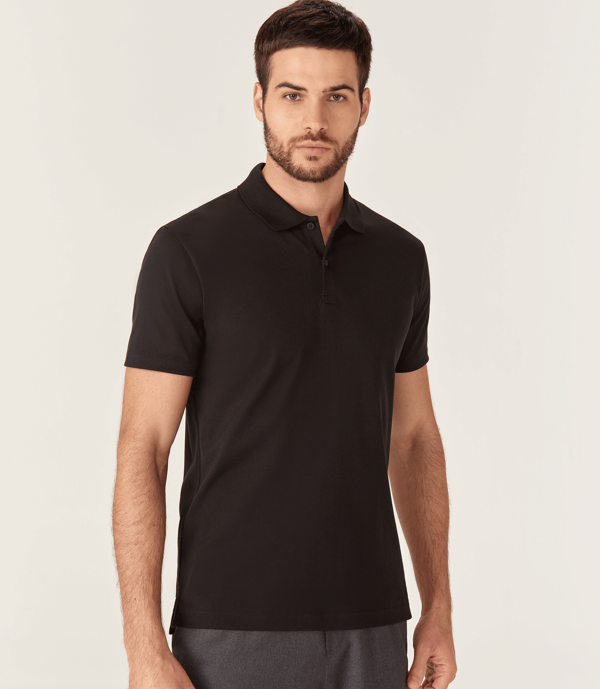 Polo Interloque Fio 140 Preto