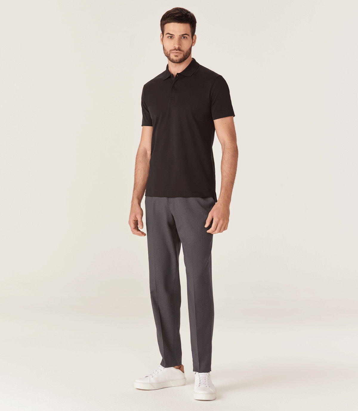 Polo Interloque Fio 140 Preto