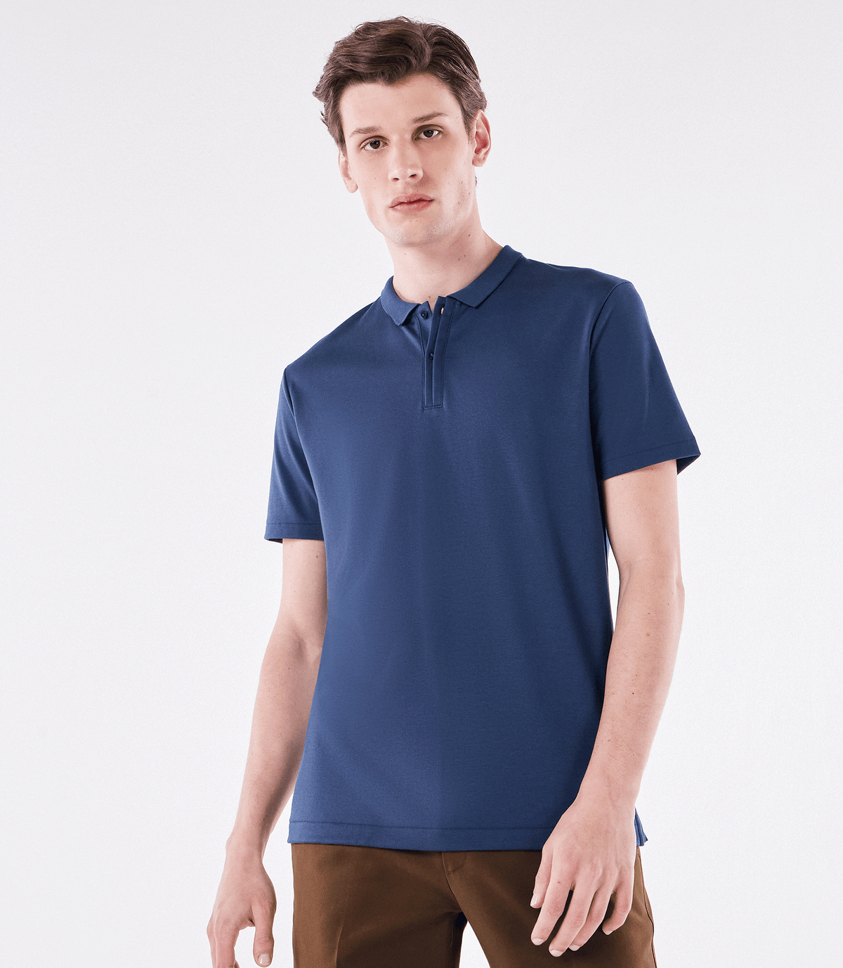 Polo Pima Meia Vista Interloque Azul