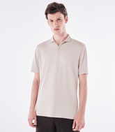 Polo Pima Gola Italiana Bege