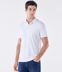 Polo Interloque Fio 140 3 Botões Branco